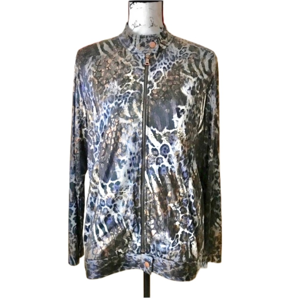 Chico’s Metallic Animal Print Jacket